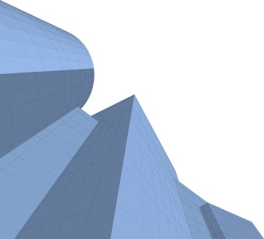 Mimari sanat konseptinde soyut çizgiler, minimum geometrik şekiller. 