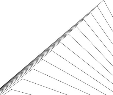 Mimari sanat konseptinde soyut çizgiler, minimum geometrik şekiller. 