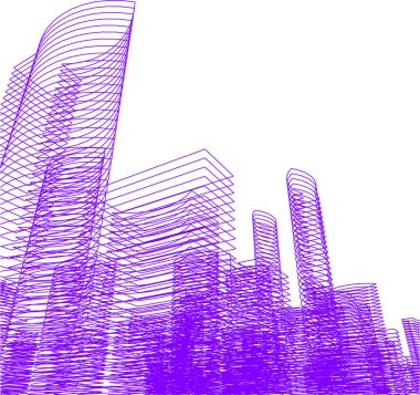 Mimari sanat konseptinde soyut çizgiler, minimum geometrik şekiller.