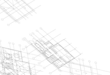 Mimari sanat konseptinde soyut çizgiler, minimum geometrik şekiller.