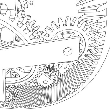Mimari sanat konseptinde soyut çizgiler, minimum geometrik şekiller. 