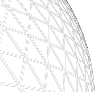 Mimari sanat konseptinde soyut çizgiler, minimum geometrik şekiller. 