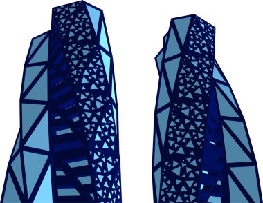 Mimari sanat konseptinde soyut çizgiler, minimum geometrik şekiller. 