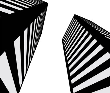 Mimari sanat konseptinde soyut çizgiler, minimum geometrik şekiller.