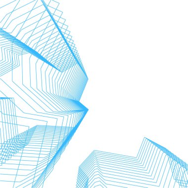 Mimari sanat konseptinde soyut çizgiler, minimum geometrik şekiller. 