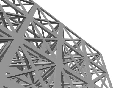 Mimari sanat konseptinde soyut çizgiler, minimum geometrik şekiller. 