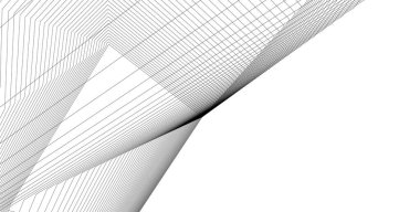 Mimari sanat konseptinde soyut çizgiler, minimum geometrik şekiller.