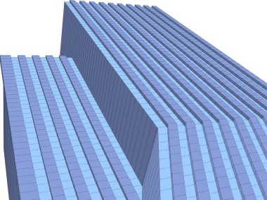 Mimari sanat konseptinde soyut çizgiler, minimum geometrik şekiller.