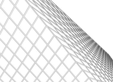 Arkaplanda mimari bina 3d illüstrasyon