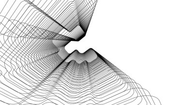 Mimari sanat konseptinde soyut çizgiler, minimum geometrik şekiller.