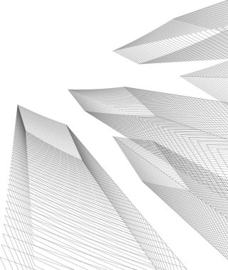 Arkaplanda mimari bina 3d illüstrasyon