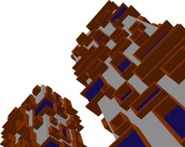 Mimari sanat konseptinde soyut çizgiler, minimum geometrik şekiller. 