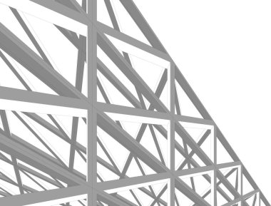 Mimari sanat konseptinde soyut çizgiler, minimum geometrik şekiller. 