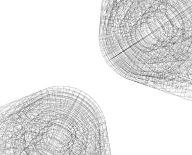 Mimari sanat konseptinde soyut çizgiler, minimum geometrik şekiller. 