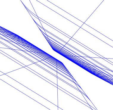 Mimari sanat konseptinde soyut çizgiler, minimum geometrik şekiller. 