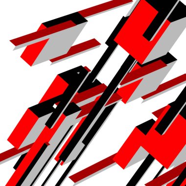 Mimari sanat konseptinde soyut çizgiler, minimum geometrik şekiller. 