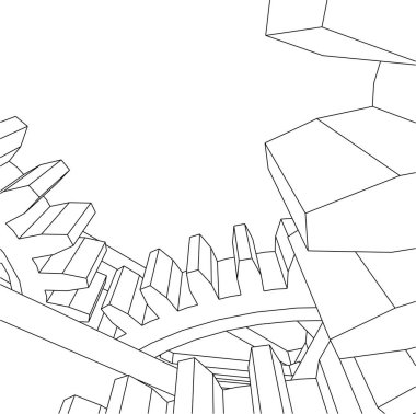 minimal geometrik şekiller, mimari çizgiler