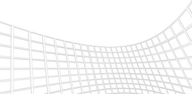 Mimari sanat konseptinde soyut çizgiler, minimum geometrik şekiller. 