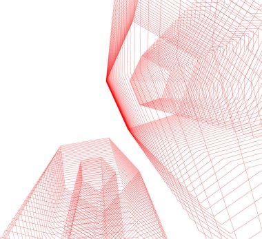 Mimari sanat konseptinde soyut çizgiler, minimum geometrik şekiller. 