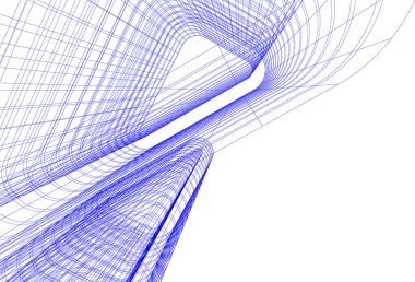 Mimari sanat konseptinde soyut çizgiler, minimum geometrik şekiller.