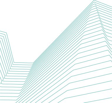 Mimari sanat konseptinde soyut çizgiler, minimum geometrik şekiller. 