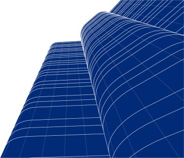 Mimari sanat konseptinde soyut çizgiler, minimum geometrik şekiller. 