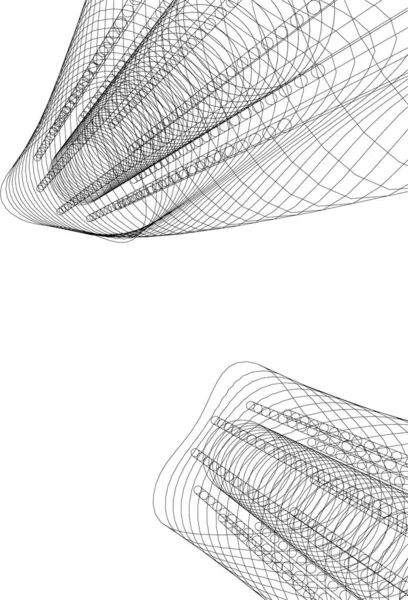 Abstrakte Zeichnungslinien Architektonischen Kunstkonzept Minimale Geometrische Formen — Stockvektor