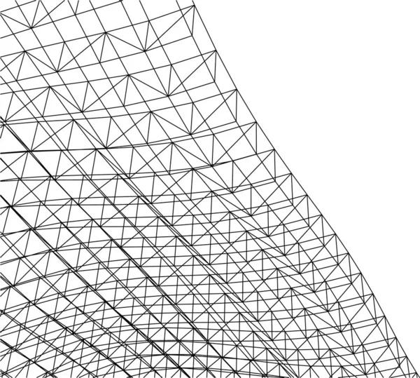 Líneas Abstractas Dibujo Concepto Arte Arquitectónico Formas Geométricas Mínimas — Archivo Imágenes Vectoriales