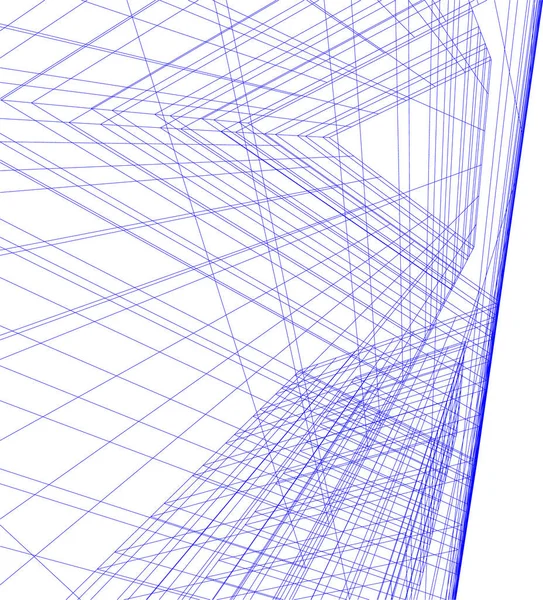 Líneas Abstractas Dibujo Concepto Arte Arquitectónico Formas Geométricas Mínimas — Vector de stock