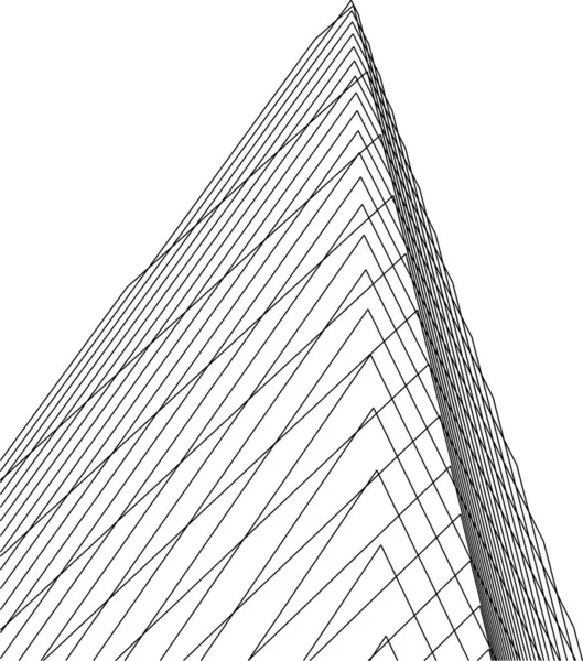 Formas Geométricas Mínimas Líneas Arquitectónicas — Vector de stock