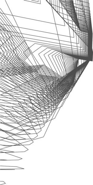 Mimari Sanat Konseptinde Soyut Çizgiler Minimum Geometrik Şekiller — Stok Vektör