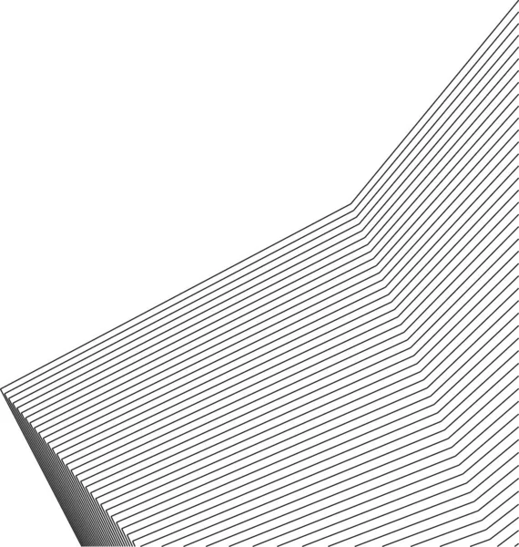 Abstrakte Zeichnungslinien Architektonischen Kunstkonzept Minimale Geometrische Formen — Stockvektor