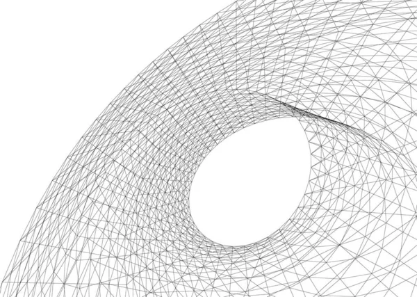 Linhas Abstratas Desenho Conceito Arte Arquitetônica Formas Geométricas Mínimas — Vetor de Stock