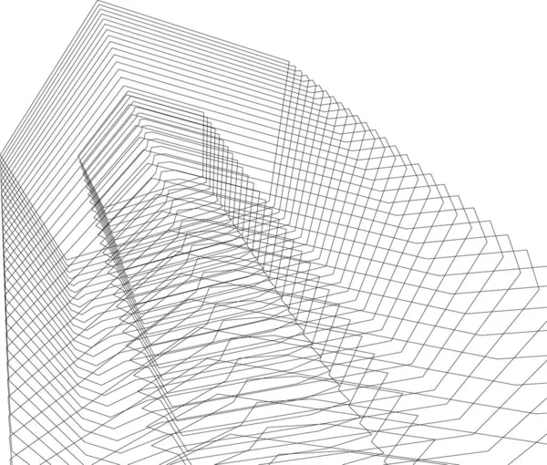 Минимальные Геометрические Формы Архитектурные Линии — стоковый вектор
