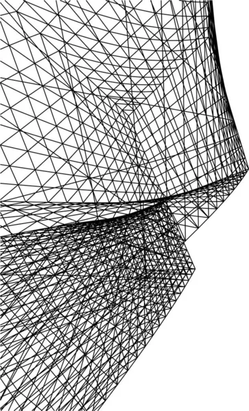 Abstrakcyjne Linie Rysunku Koncepcji Sztuki Architektonicznej Minimalne Kształty Geometryczne — Wektor stockowy