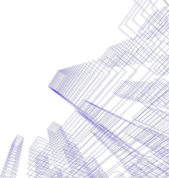 Lignes Dessin Abstraites Dans Concept Art Architectural Formes Géométriques Minimales — Image vectorielle