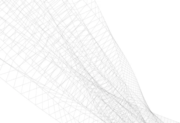 Lignes Dessin Abstraites Dans Concept Art Architectural Formes Géométriques Minimales — Image vectorielle