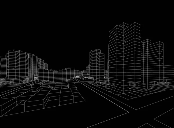 Linhas Abstratas Desenho Conceito Arte Arquitetônica Formas Geométricas Mínimas —  Vetores de Stock