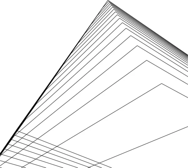 Minimale Geometrische Formen Architektonische Linien — Stockvektor