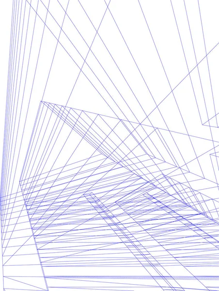 Minimale Geometrische Formen Architektonische Linien — Stockvektor