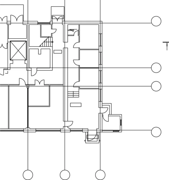 Mimari Sanat Konseptinde Soyut Çizgiler Minimum Geometrik Şekiller — Stok Vektör