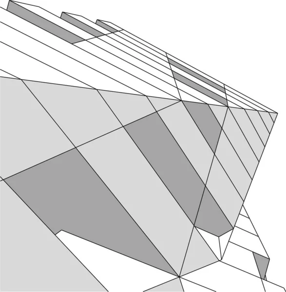 Minimalne Kształty Geometryczne Linie Architektoniczne — Wektor stockowy