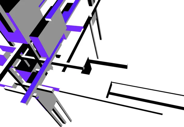 Formes Géométriques Minimales Lignes Architecturales — Image vectorielle