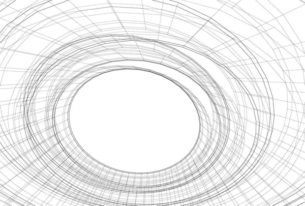 Lignes Dessin Abstraites Dans Concept Art Architectural Formes Géométriques Minimales — Image vectorielle