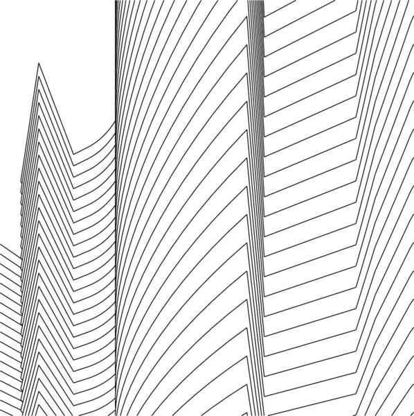 Líneas Abstractas Dibujo Concepto Arte Arquitectónico Formas Geométricas Mínimas — Vector de stock