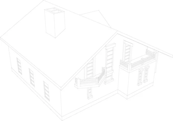 Líneas Abstractas Dibujo Concepto Arte Arquitectónico Formas Geométricas Mínimas — Archivo Imágenes Vectoriales