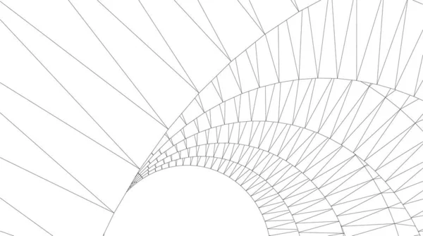 Abstrakte Zeichnungslinien Architektonischen Kunstkonzept Minimale Geometrische Formen — Stockvektor