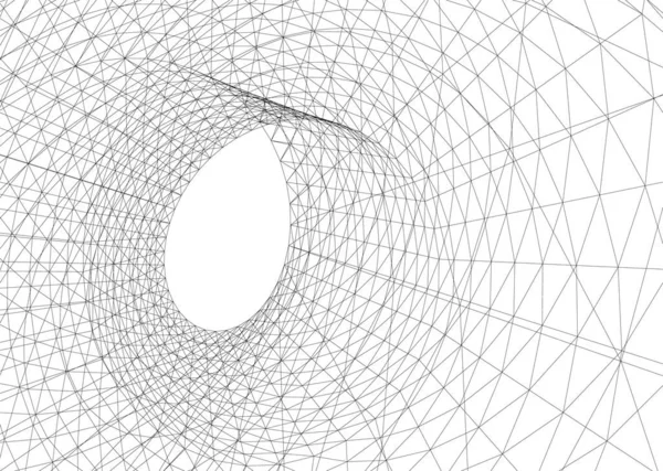 Abstracte Tekenlijnen Architectonisch Kunstconcept Minimale Geometrische Vormen — Stockvector