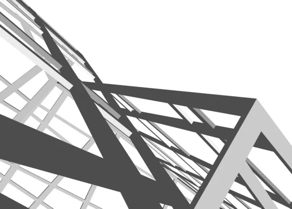 Linhas Abstratas Desenho Conceito Arte Arquitetônica Formas Geométricas Mínimas —  Vetores de Stock