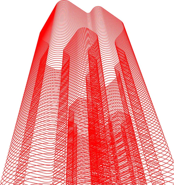 Linee Disegno Astratte Nel Concetto Arte Architettonica Forme Geometriche Minime — Vettoriale Stock